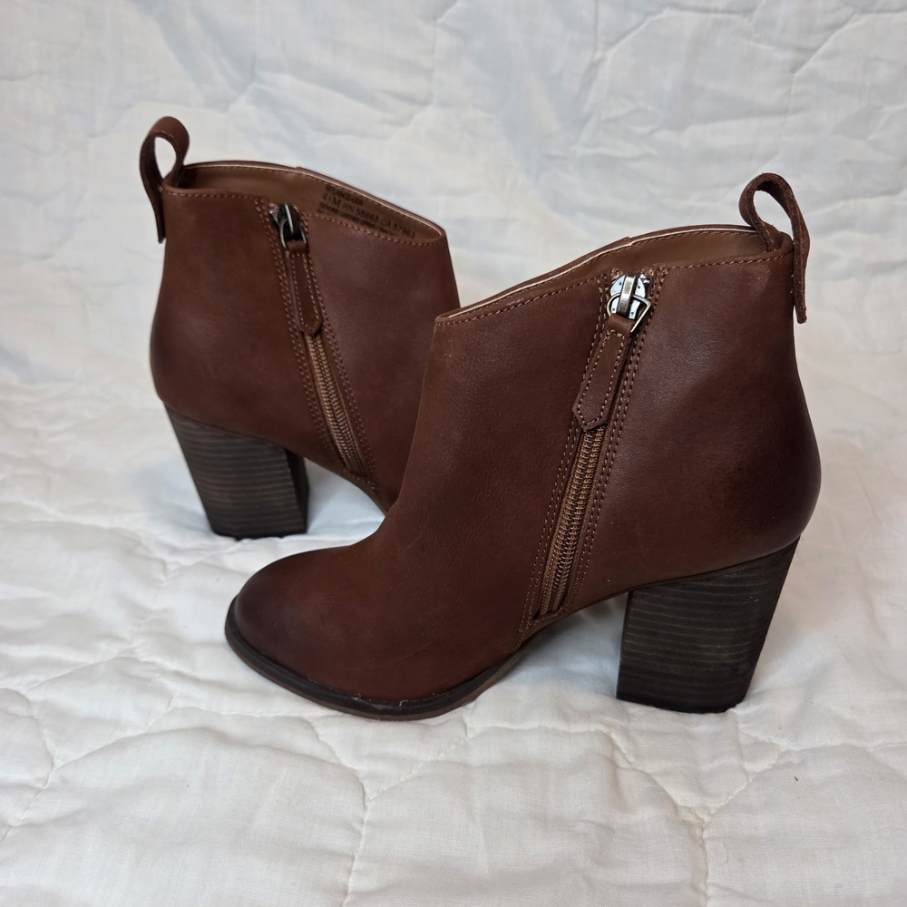 Brown Leather Ankle Boots